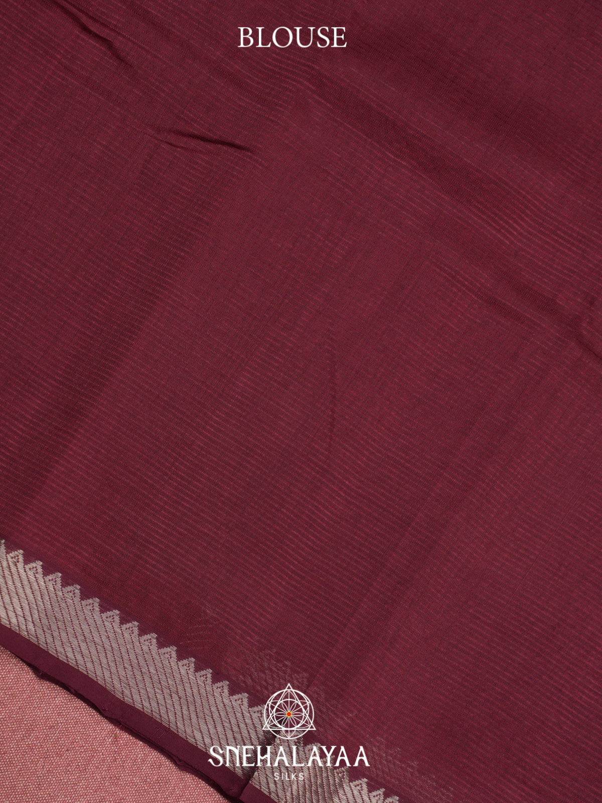 Maroon Mangalagiri Silk Cotton Saree