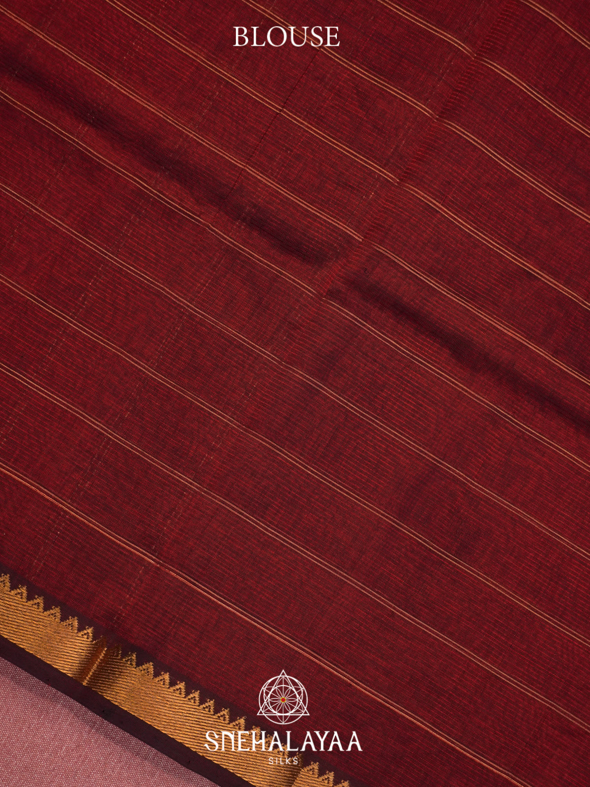 Maroon Mangalagiri Silk Cotton Saree