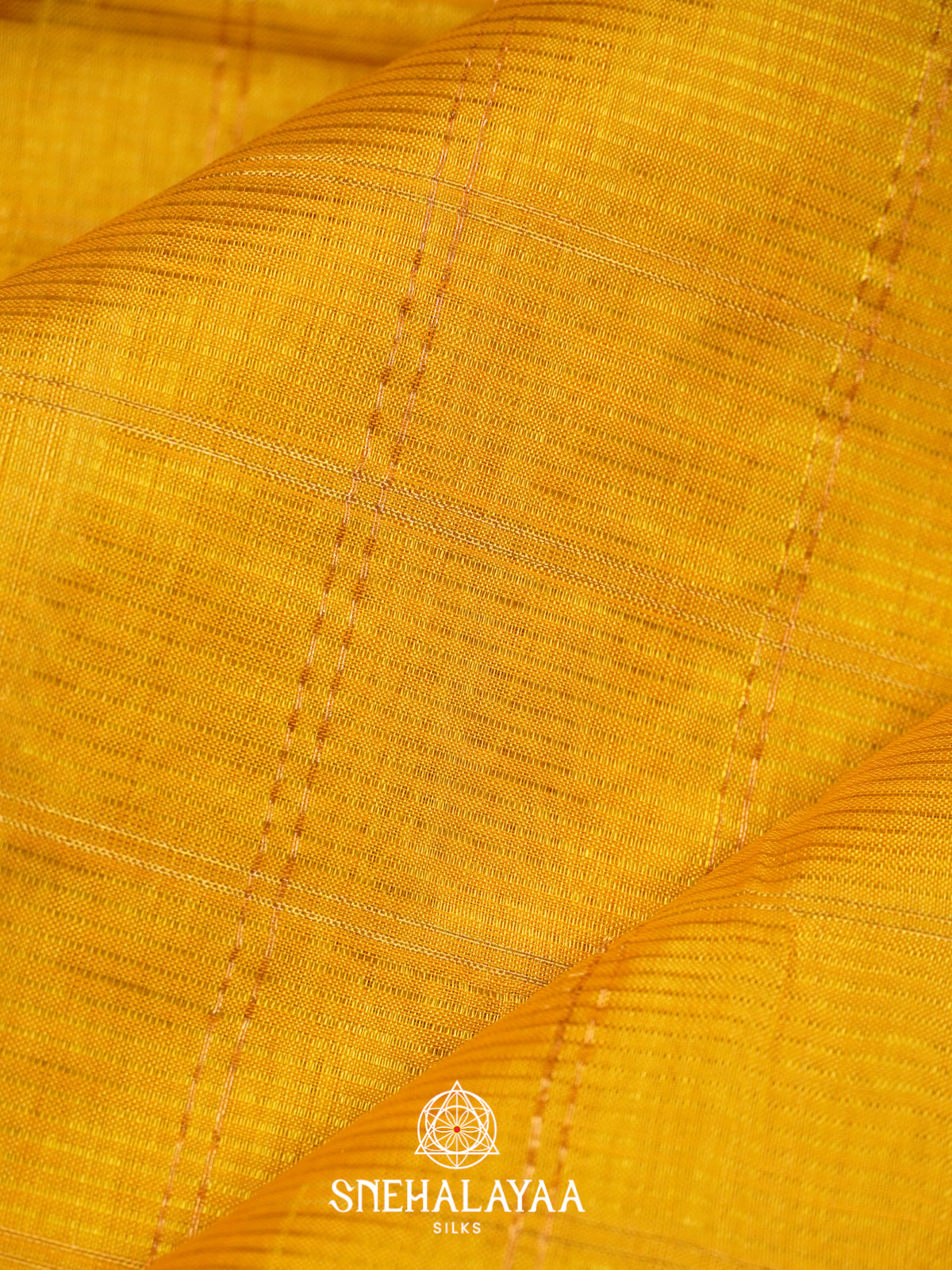Mustard Yellow Mangalagiri Silk Cotton Saree