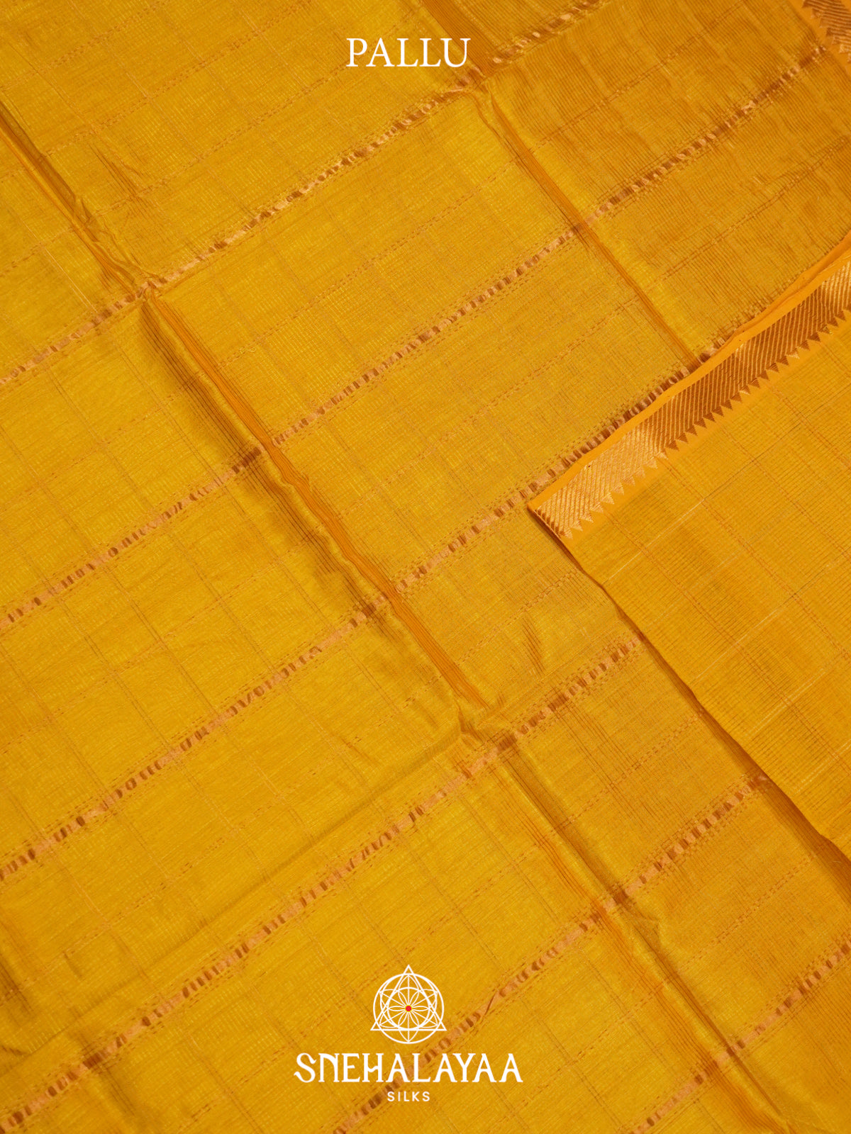 Mustard Yellow Mangalagiri Silk Cotton Saree