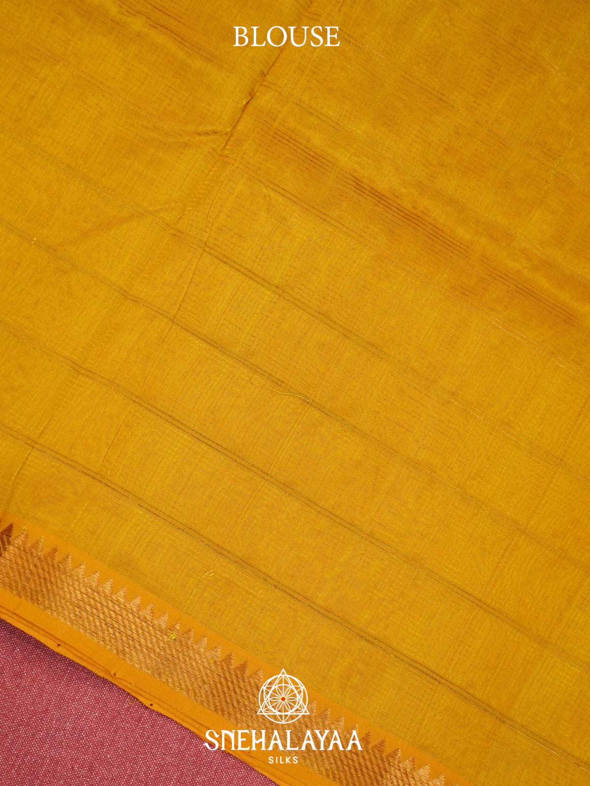 Mustard Yellow Mangalagiri Silk Cotton Saree