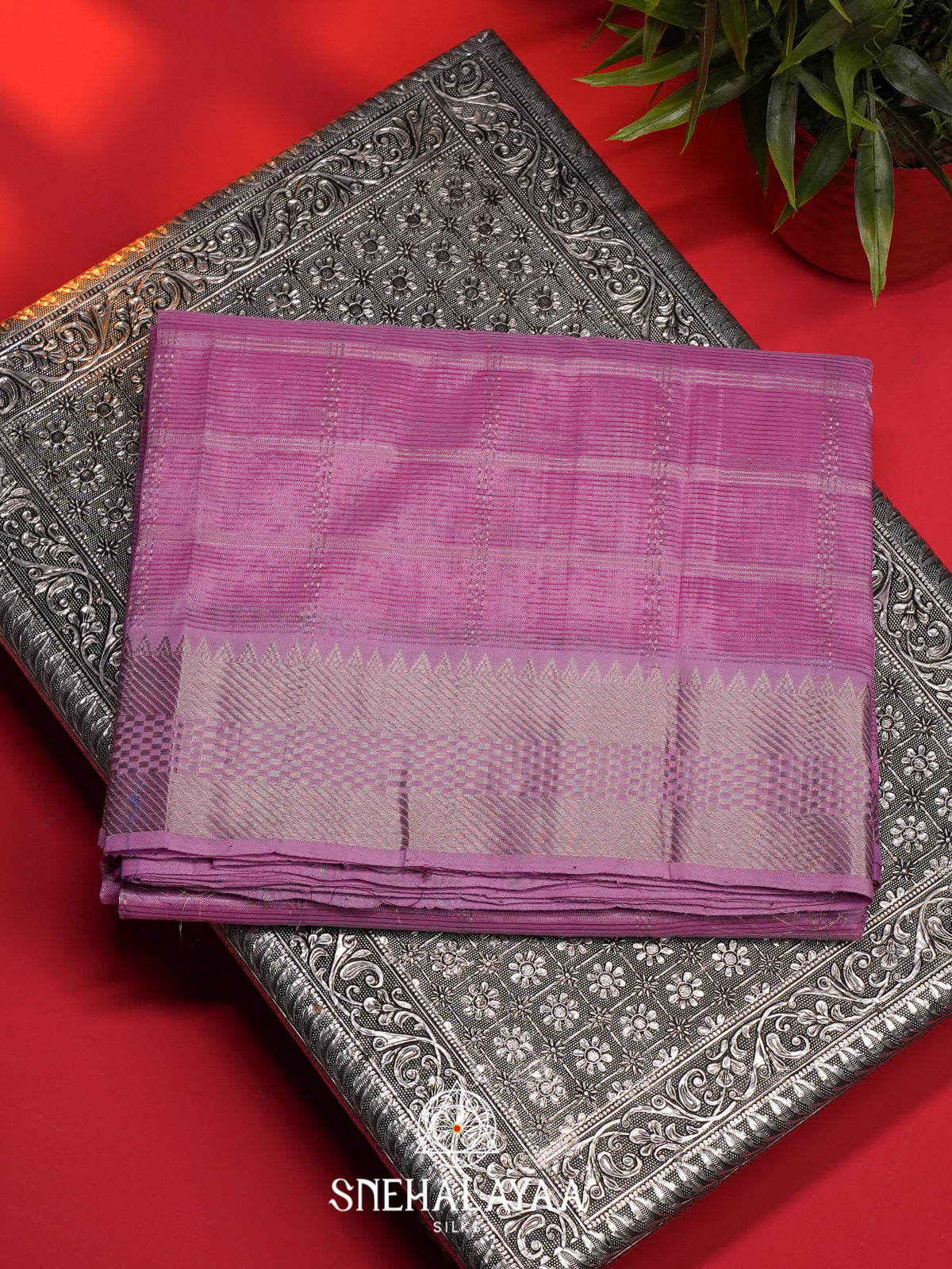 Orchid Pink Mangalagiri Silk Cotton Saree