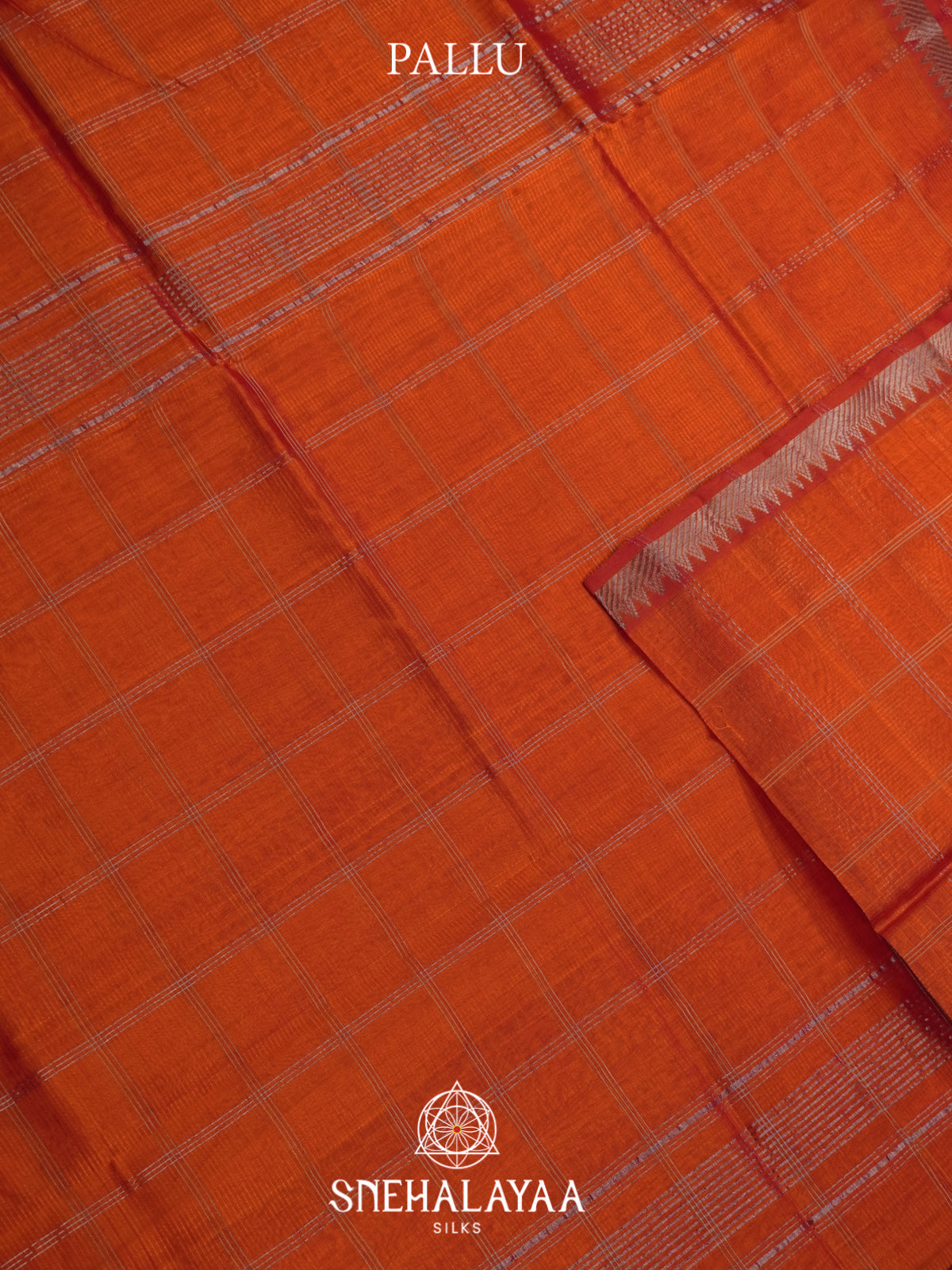 Orange Mangalagiri Silk Cotton Saree