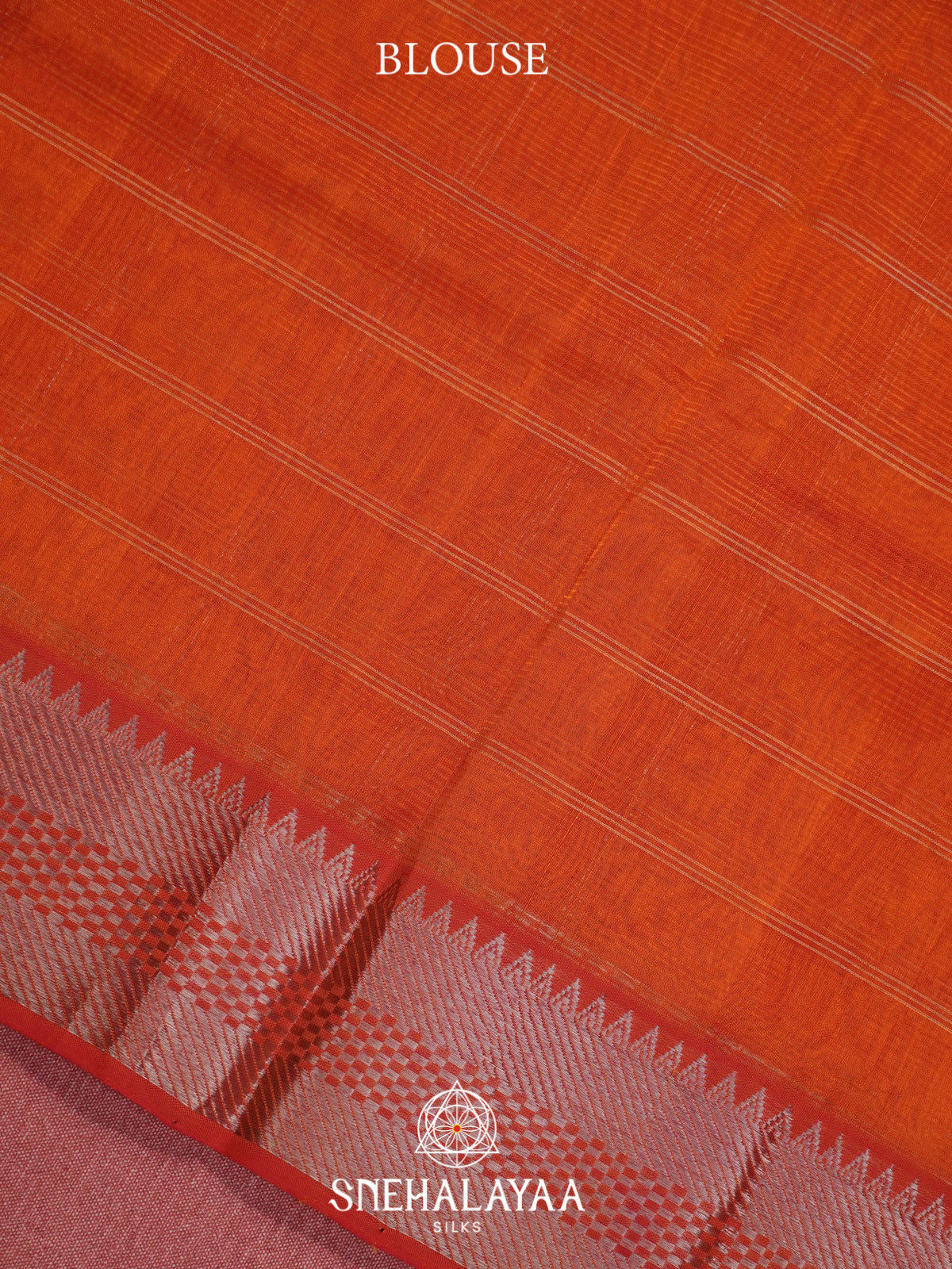 Orange Mangalagiri Silk Cotton Saree