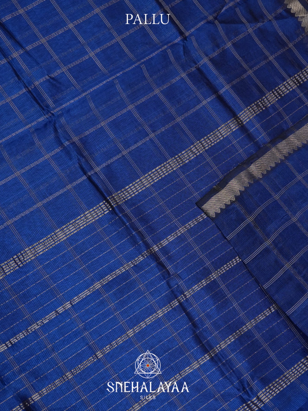 Peacock Blue Mangalagiri Silk Cotton Saree