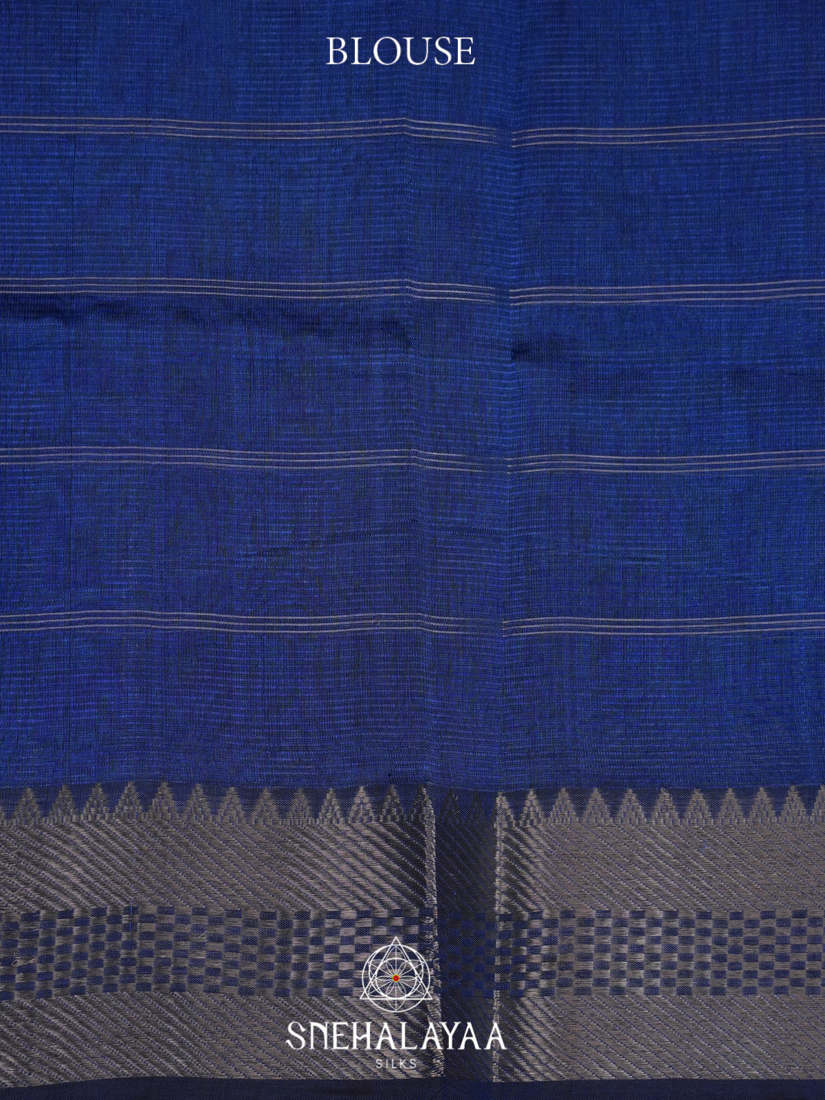 Peacock Blue Mangalagiri Silk Cotton Saree