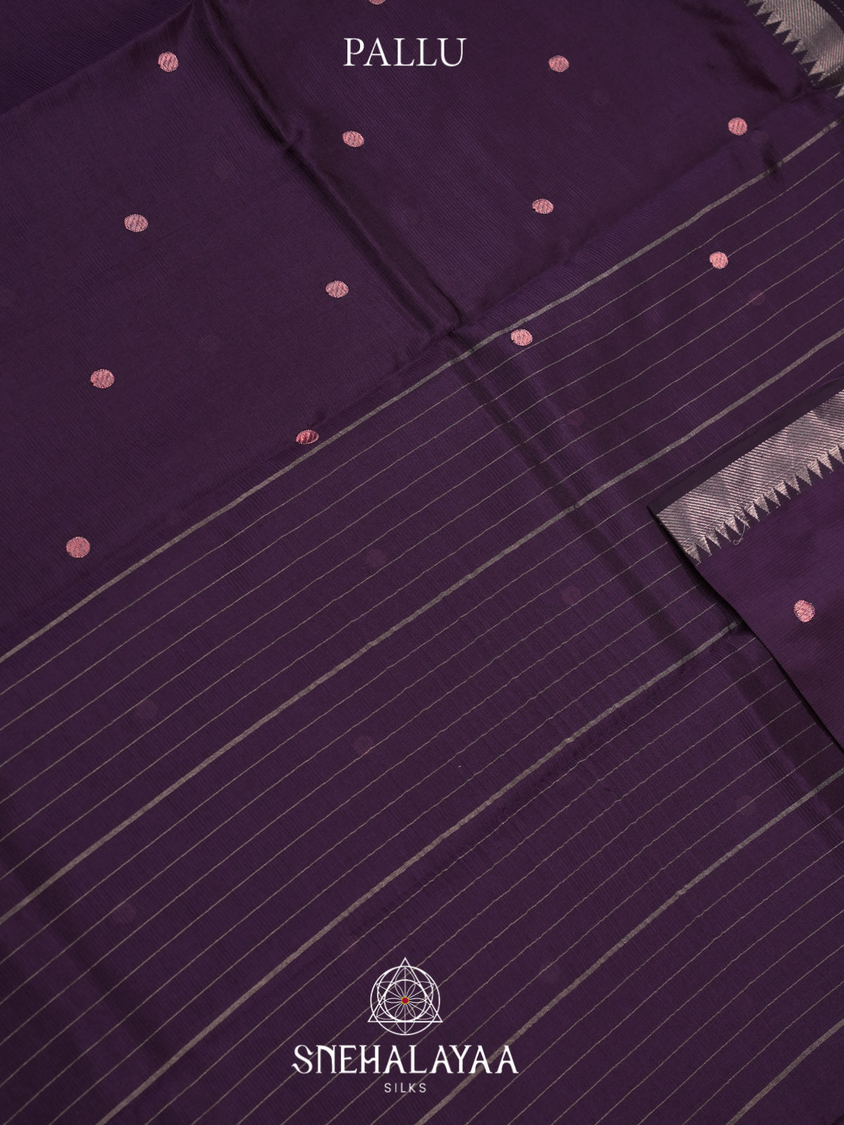 Grape Purple Mangalagiri Silk Cotton Saree