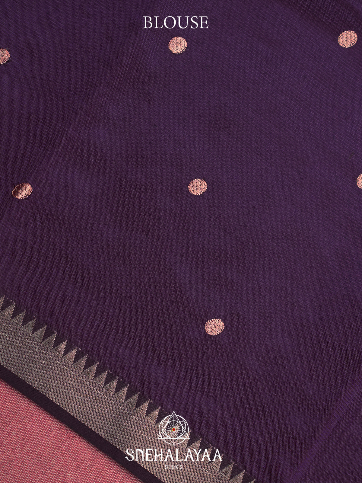Grape Purple Mangalagiri Silk Cotton Saree