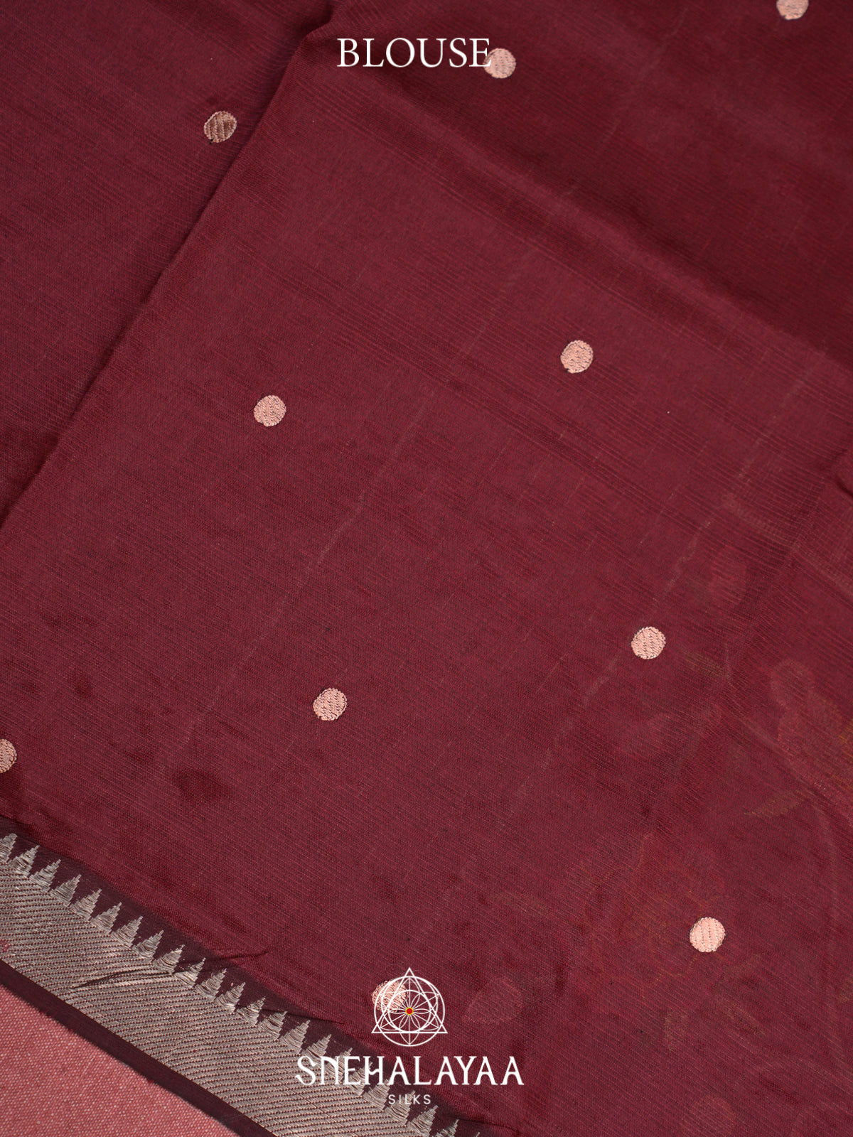 Maroon Mangalagiri Silk Cotton Saree