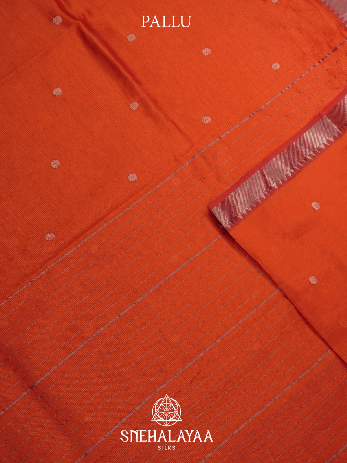 Orange Mangalagiri Silk Cotton Saree