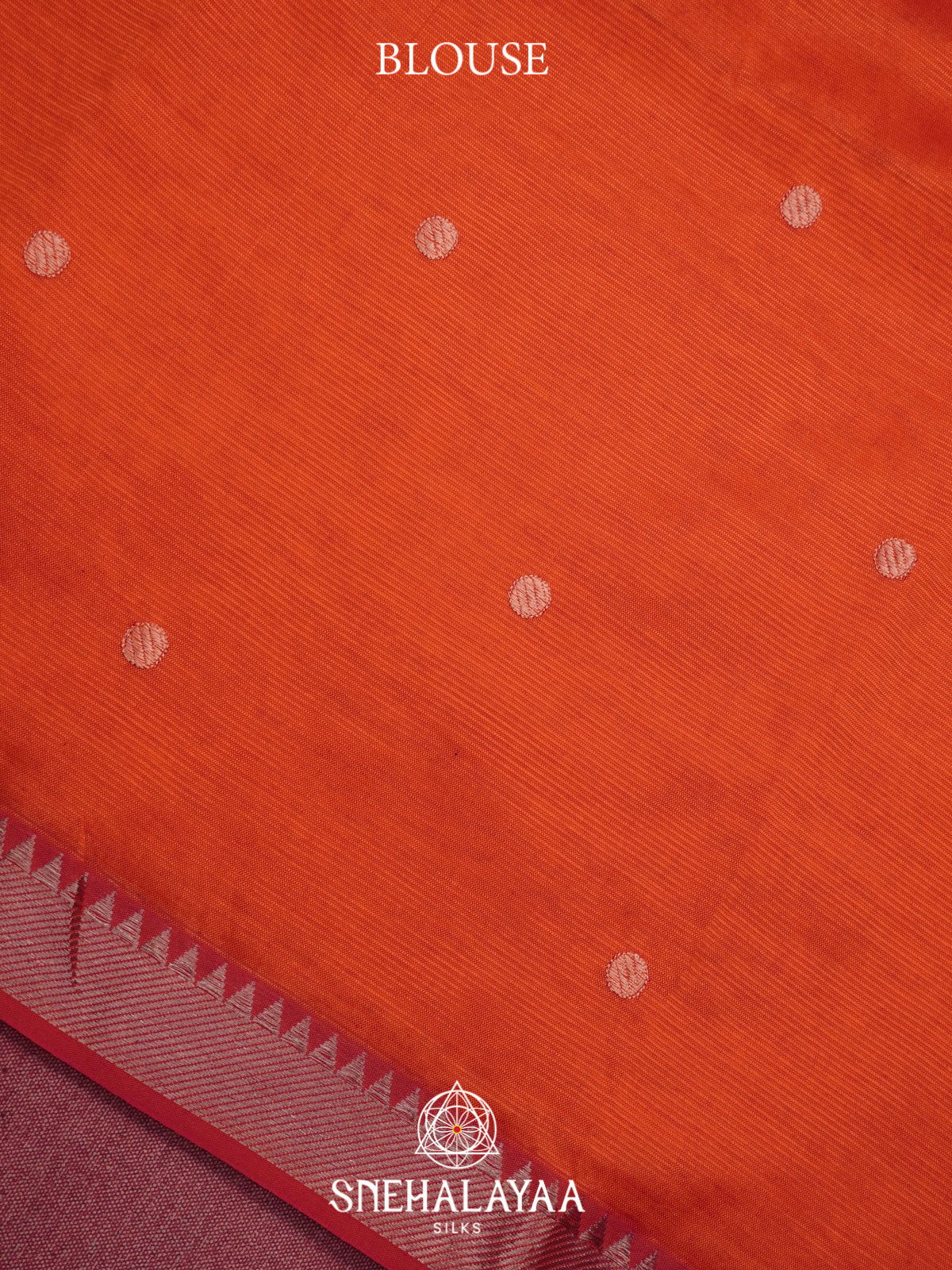 Orange Mangalagiri Silk Cotton Saree