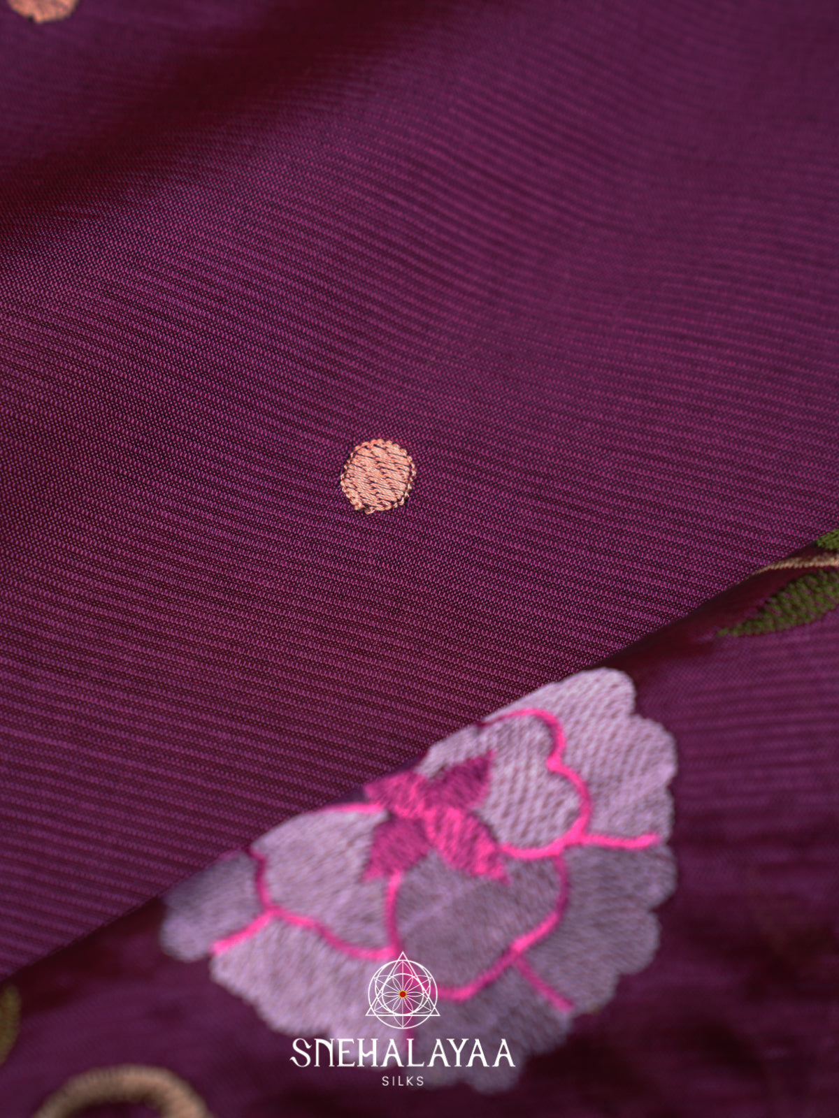 Purple Mangalagiri Silk Cotton Saree