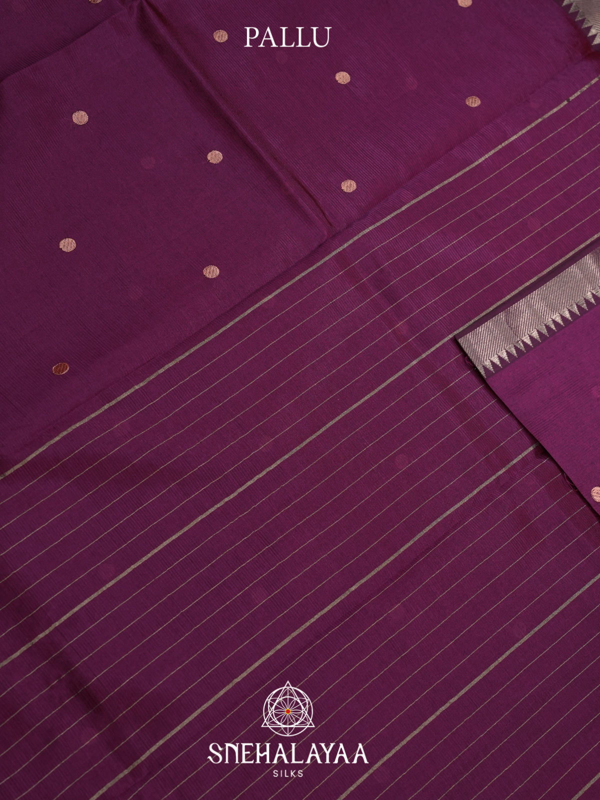 Purple Mangalagiri Silk Cotton Saree