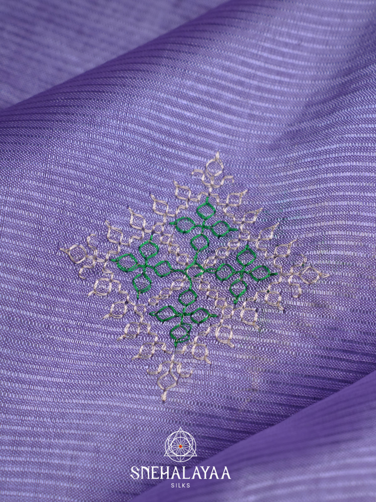 Lavender Mangalagiri Silk Cotton Saree