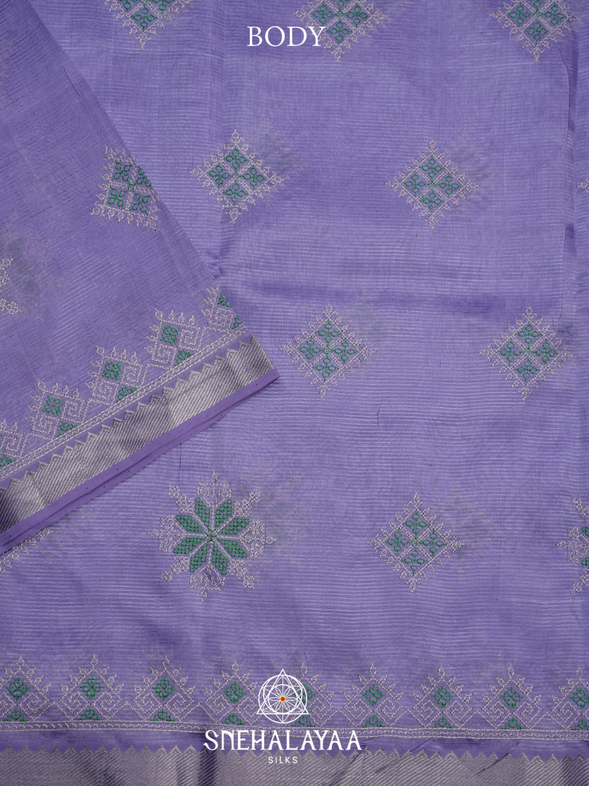 Lavender Mangalagiri Silk Cotton Saree