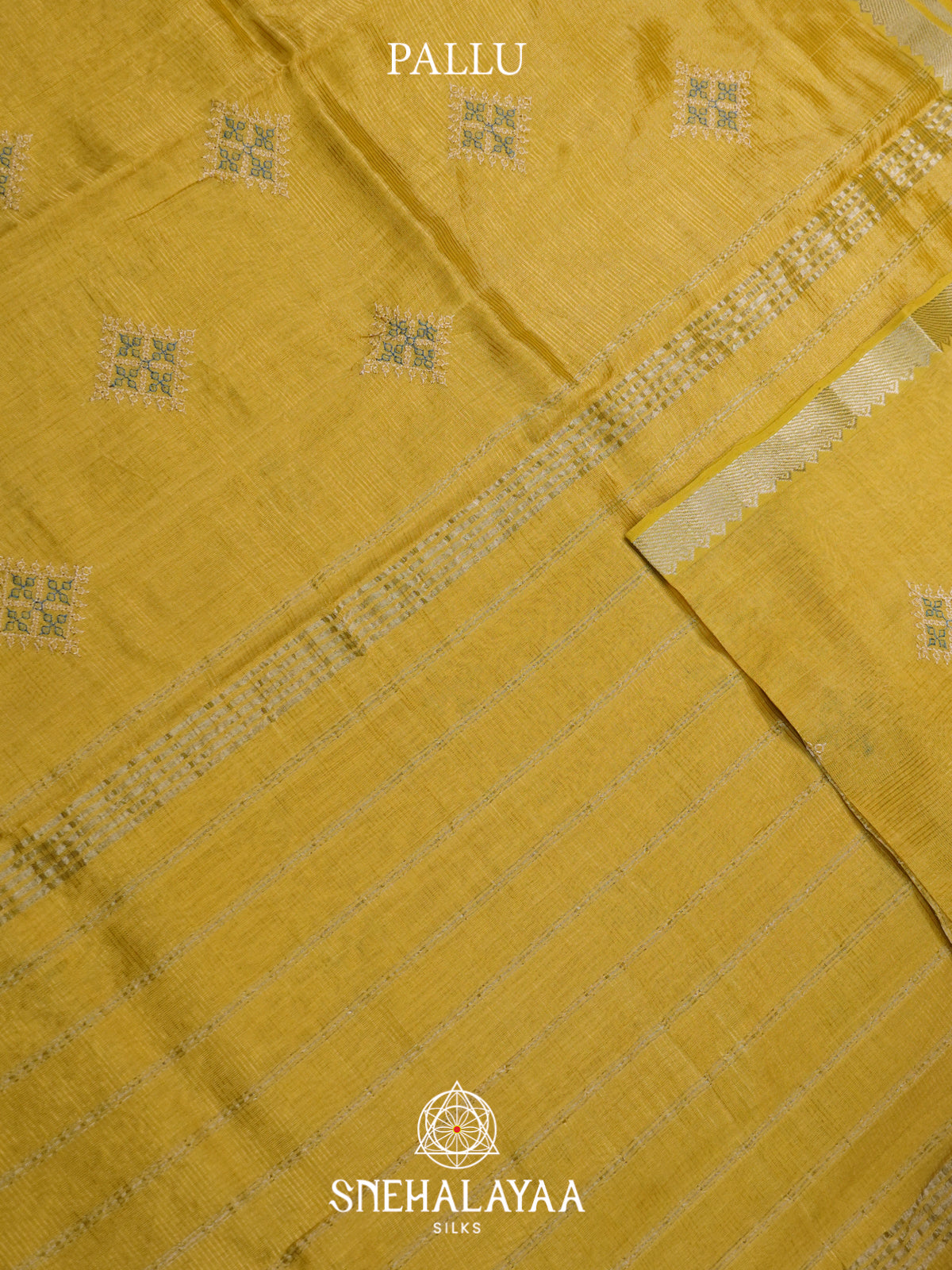 Lime Yellow Mangalagiri Silk Cotton Saree