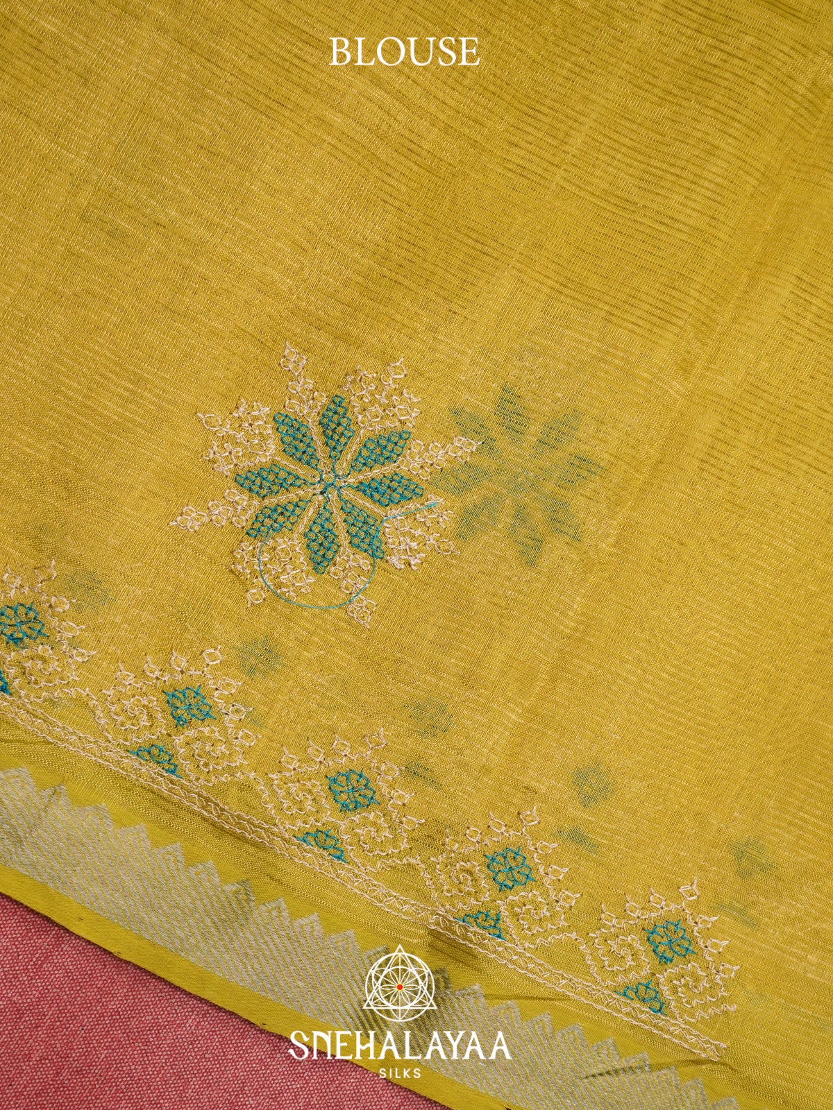 Lime Yellow Mangalagiri Silk Cotton Saree