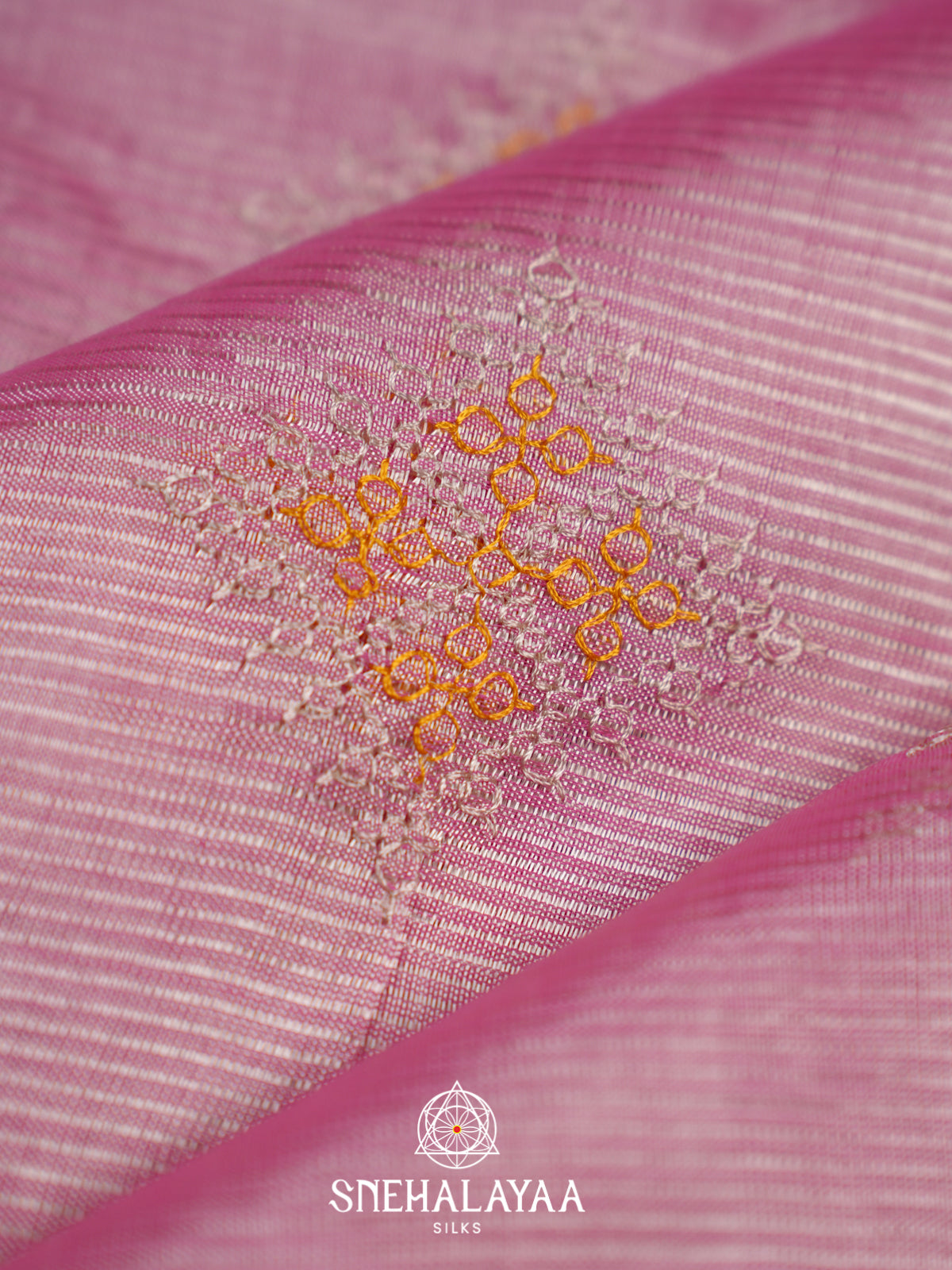 Baby Pink Mangalagiri Silk Cotton Saree
