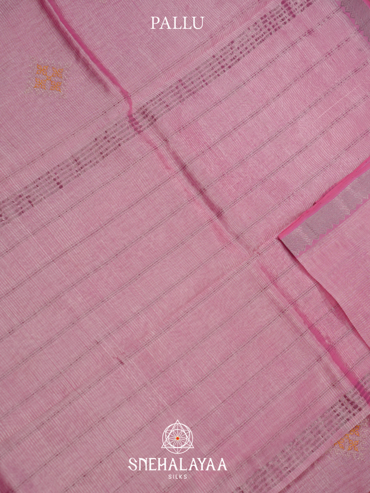 Baby Pink Mangalagiri Silk Cotton Saree