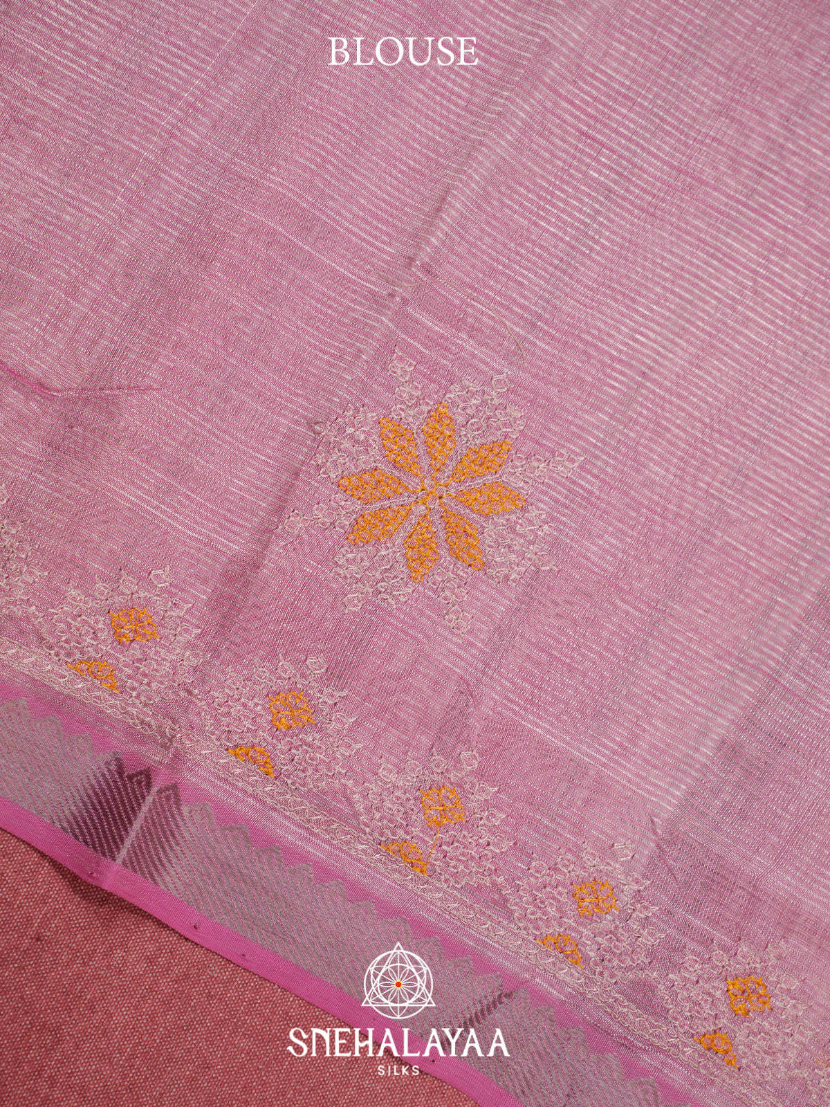 Baby Pink Mangalagiri Silk Cotton Saree