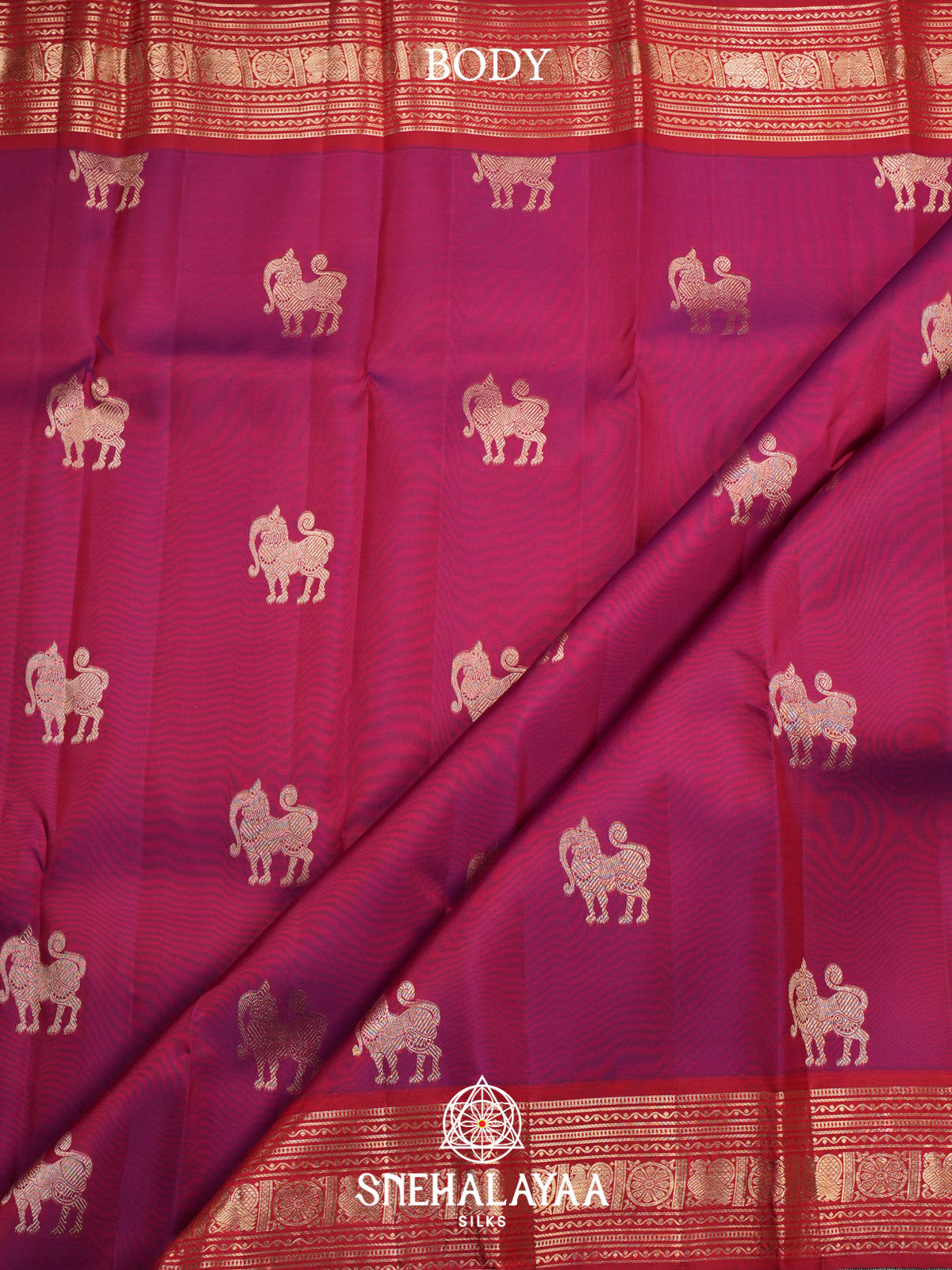 Magenta Pink Kanjivaram Silk Saree