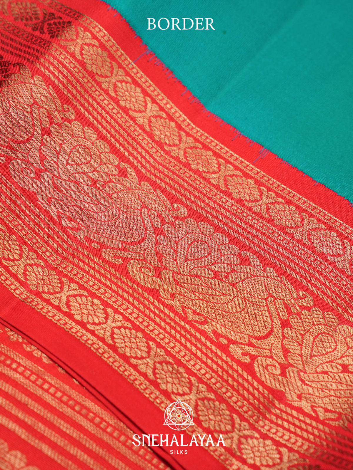 Teal Green Kanjivaram Silk Saree