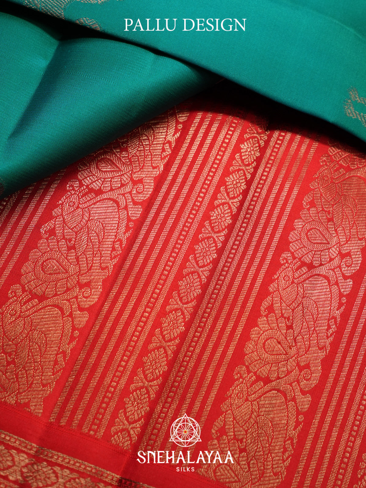 Teal Green Kanjivaram Silk Saree
