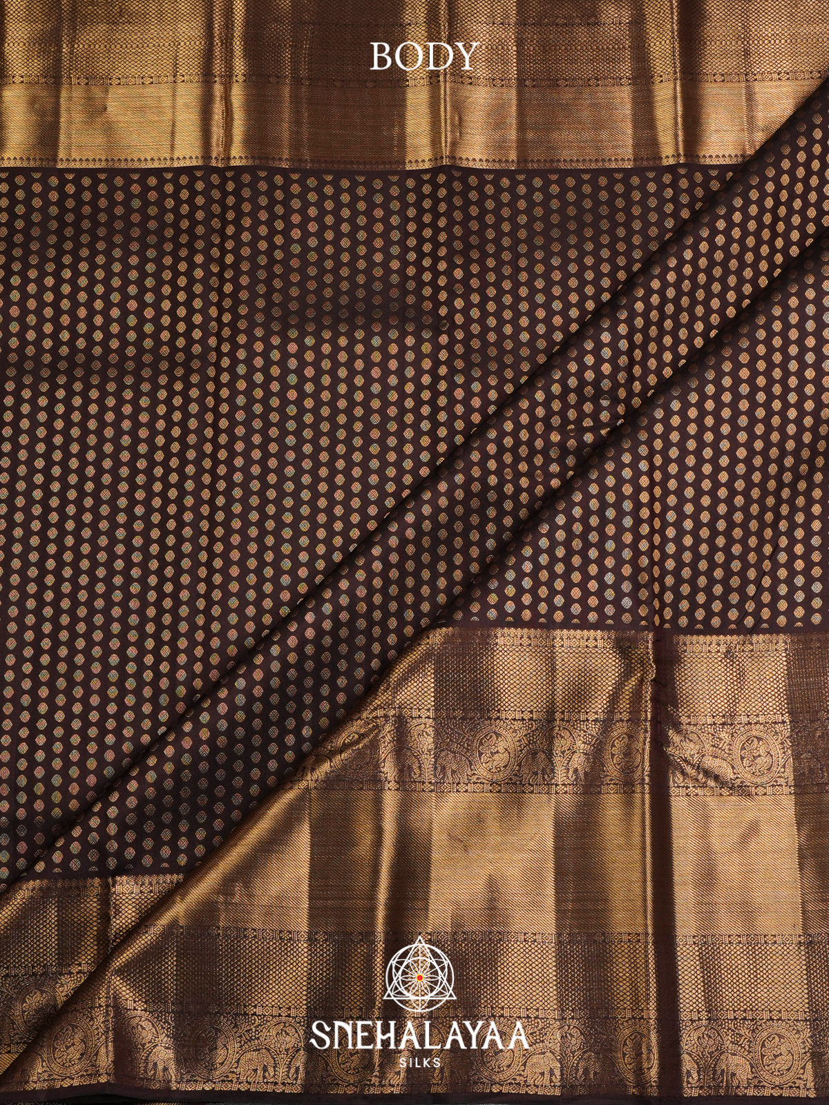Coffee Brown Kanjivaram Silk Saree