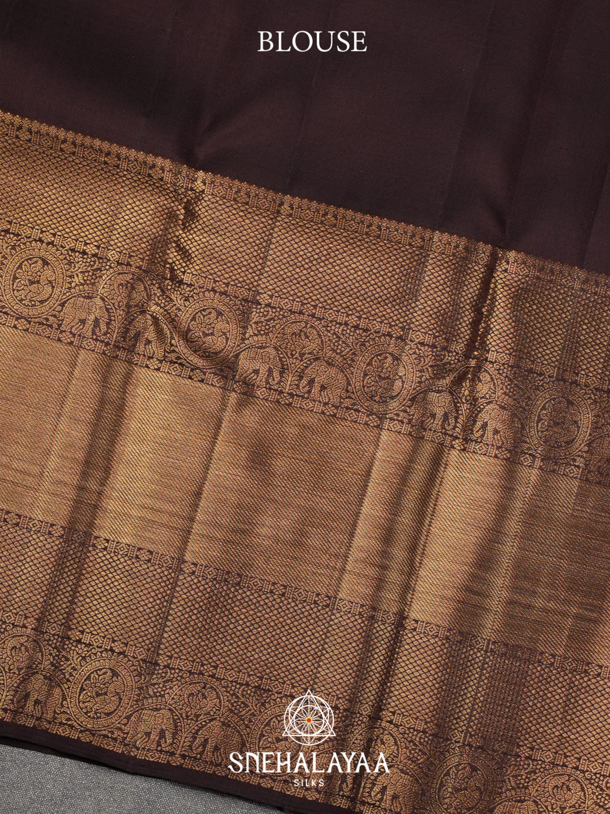 Coffee Brown Kanjivaram Silk Saree