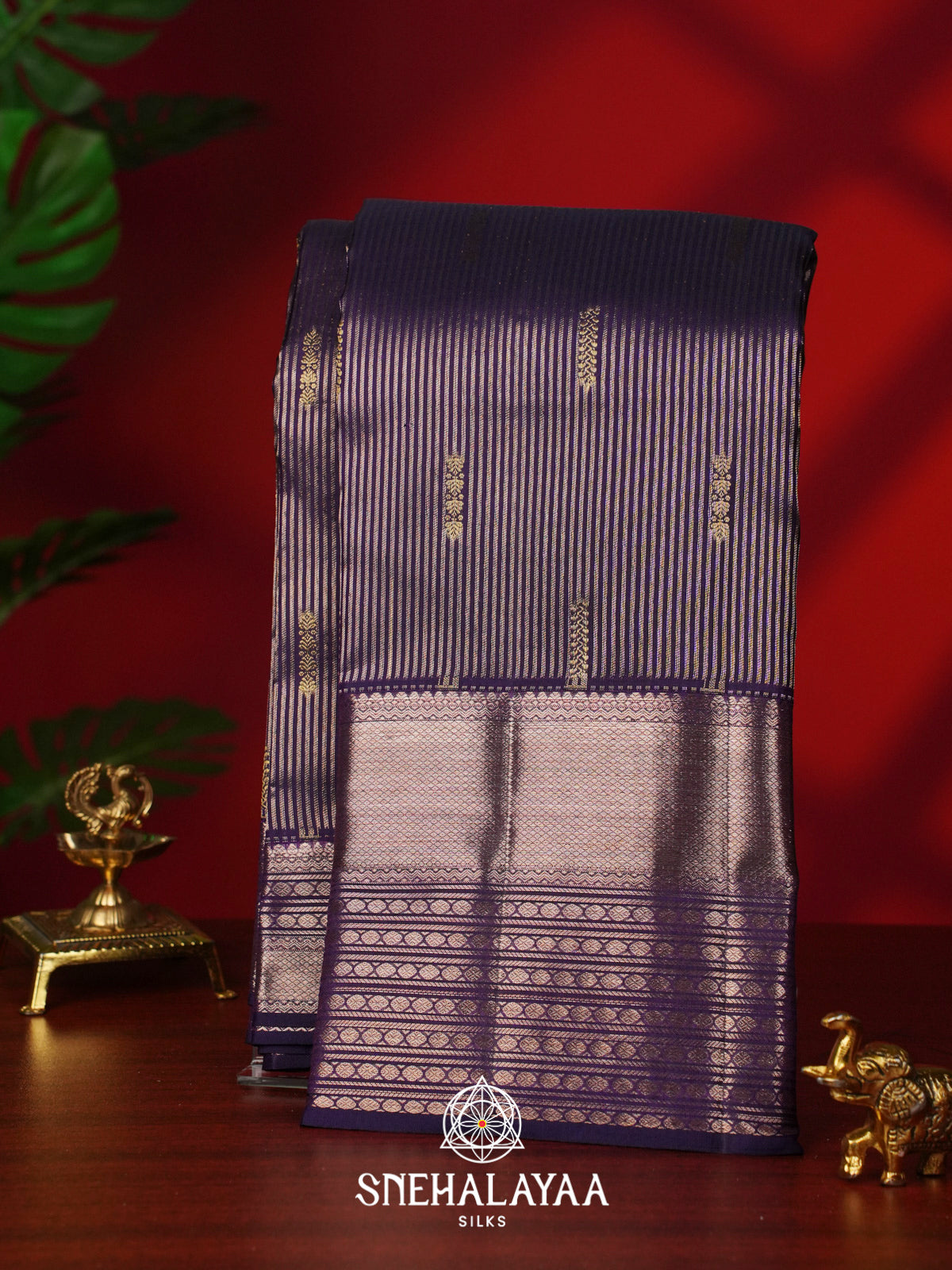 Purple Kanjivaram Silk Saree