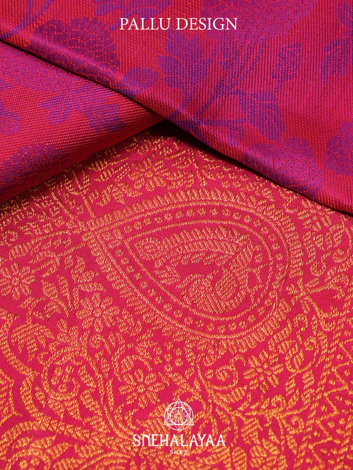 Coral Pink Kanjivaram Silk Saree