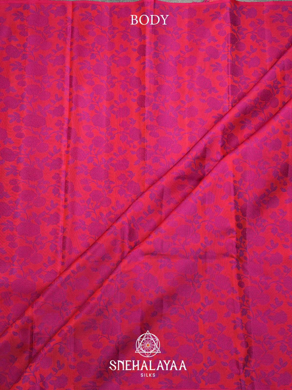 Coral Pink Kanjivaram Silk Saree