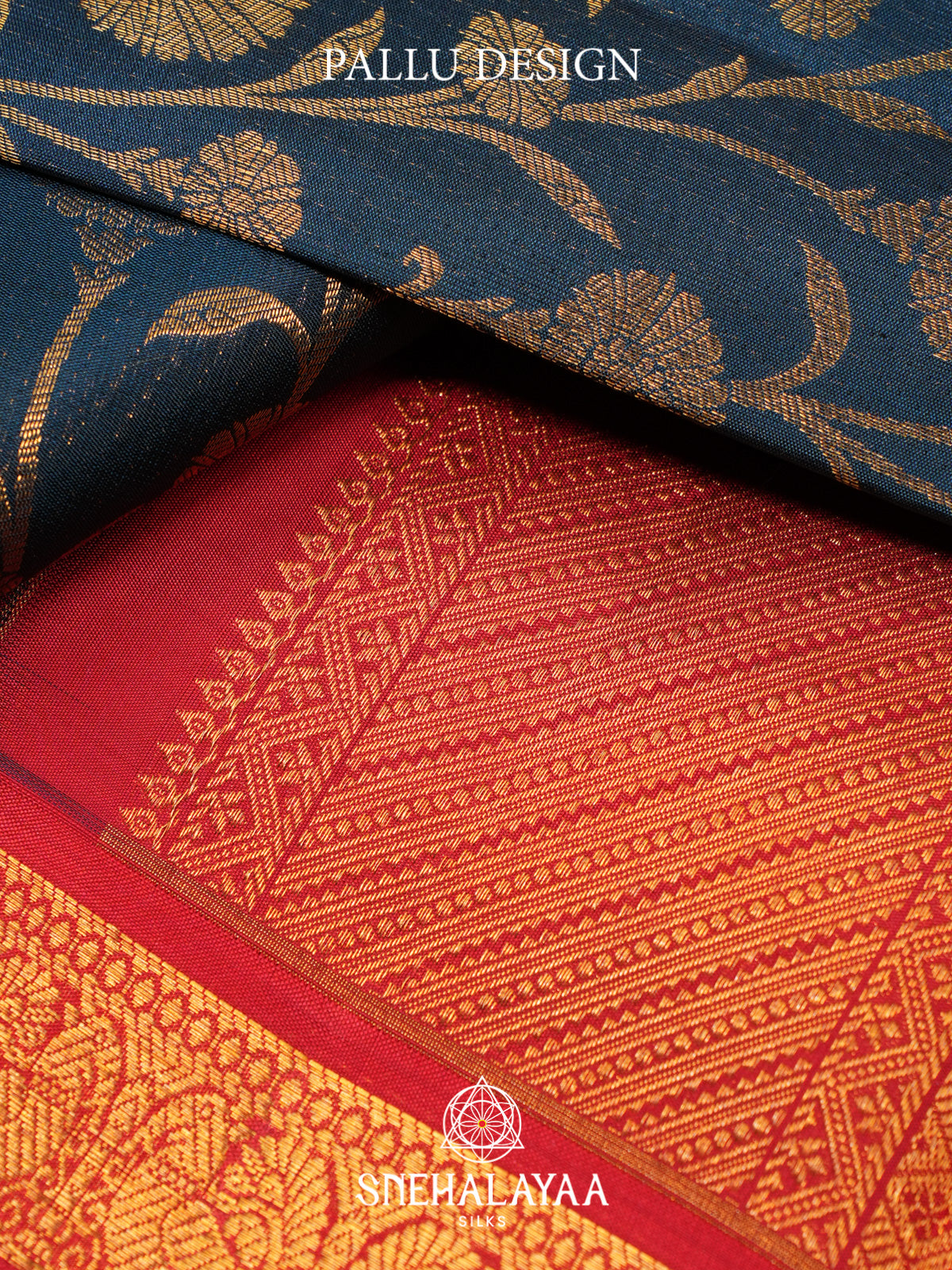 Peacock Blue Kanjivaram Silk Saree