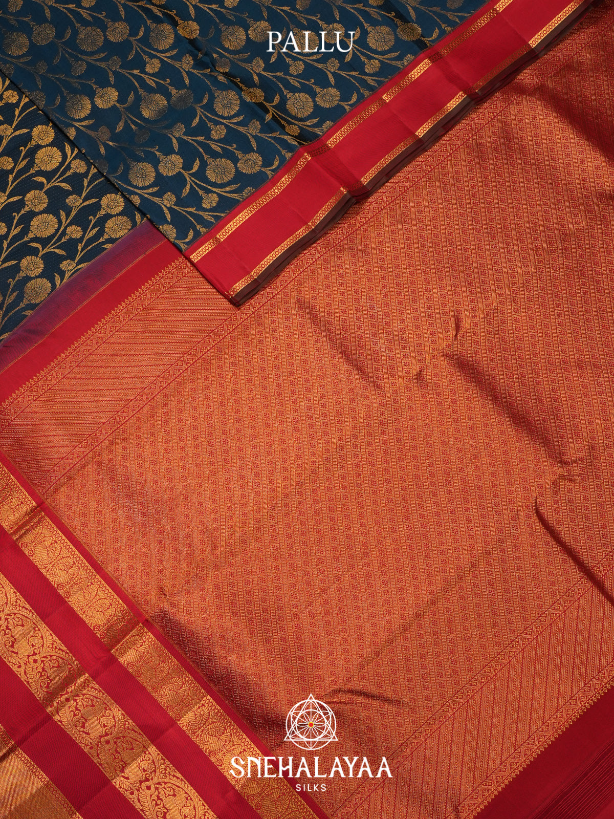 Peacock Blue Kanjivaram Silk Saree