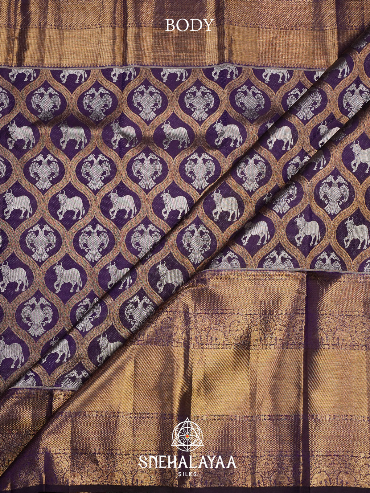 Purple Kanjivaram Silk Saree