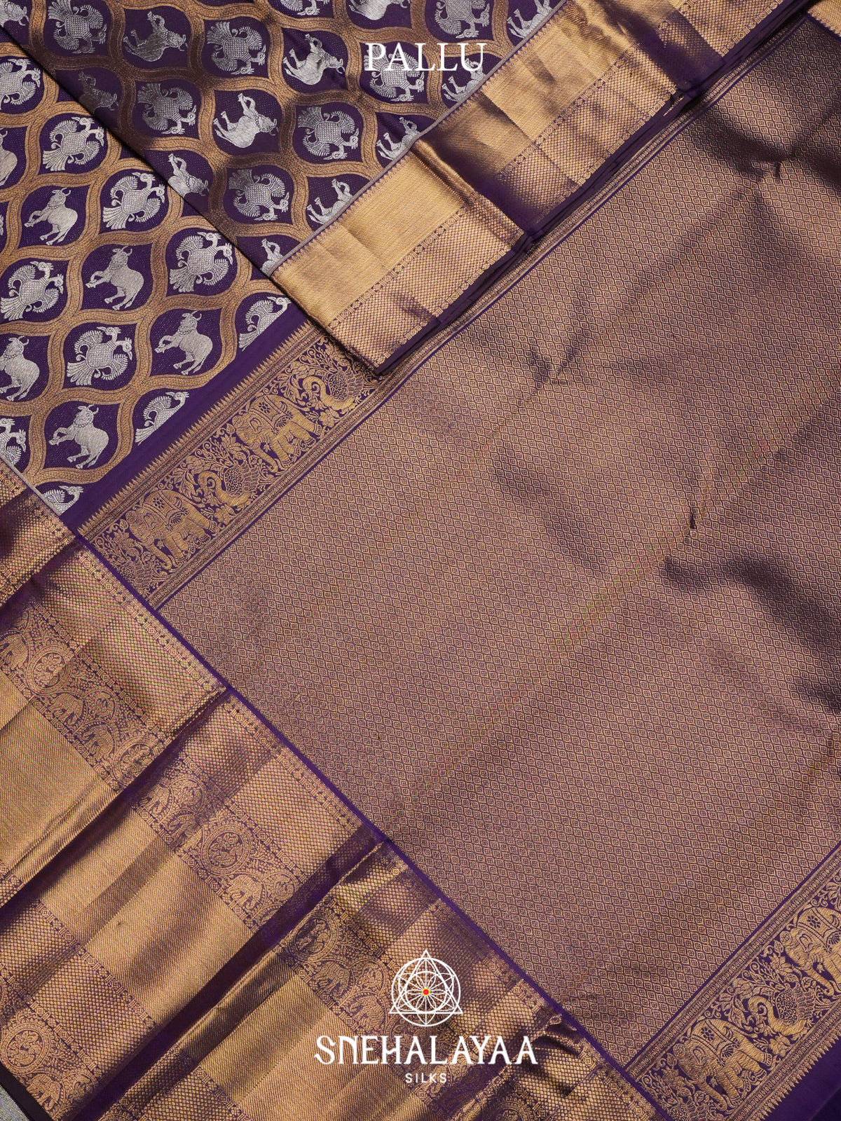 Purple Kanjivaram Silk Saree