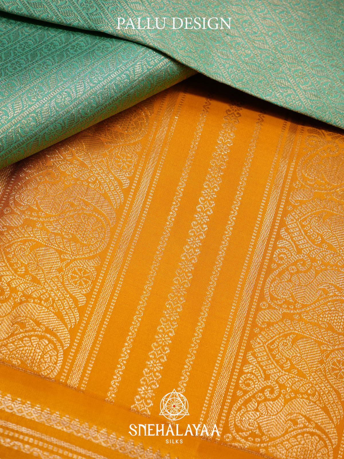 Mint Green Kanjivaram Silk Saree