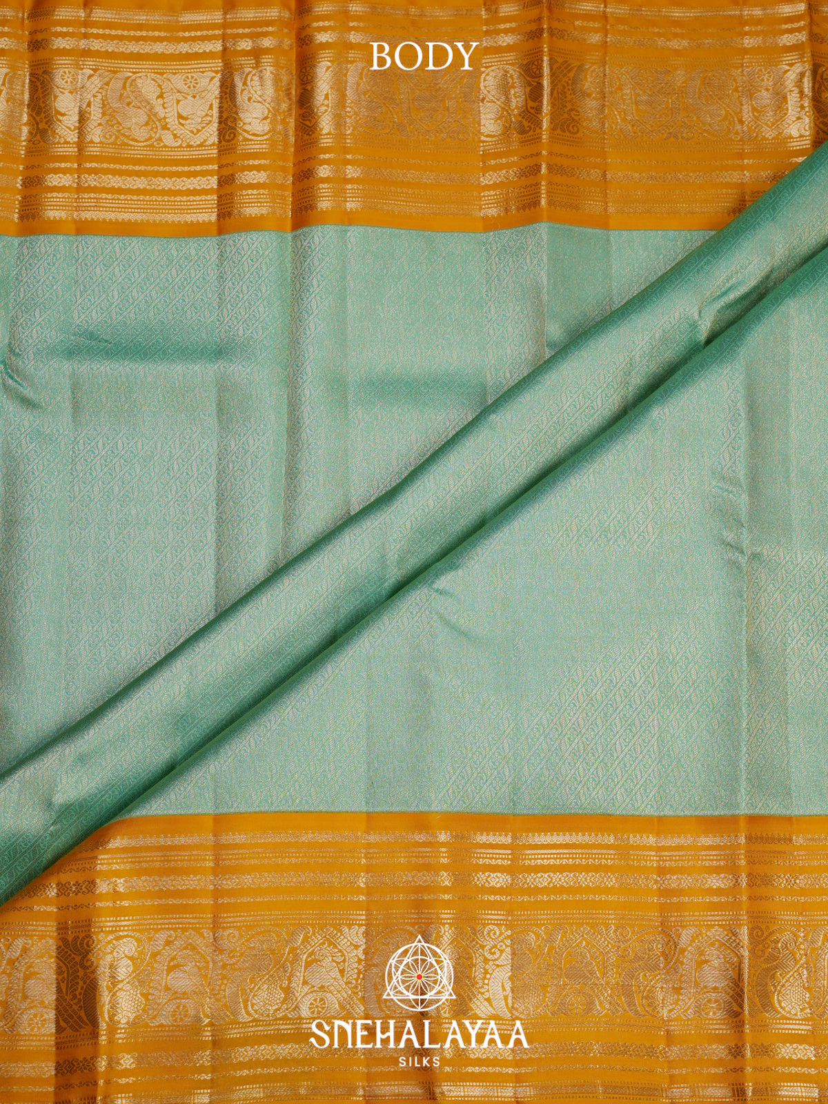 Mint Green Kanjivaram Silk Saree