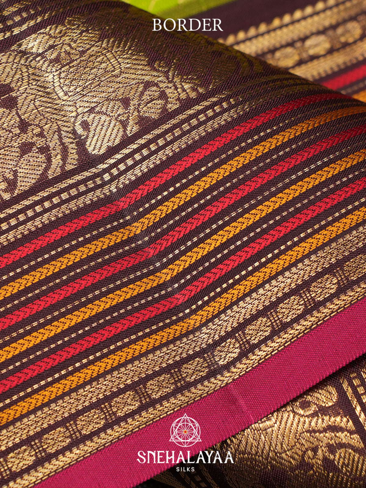Lime Green Kanjivaram Silk Saree