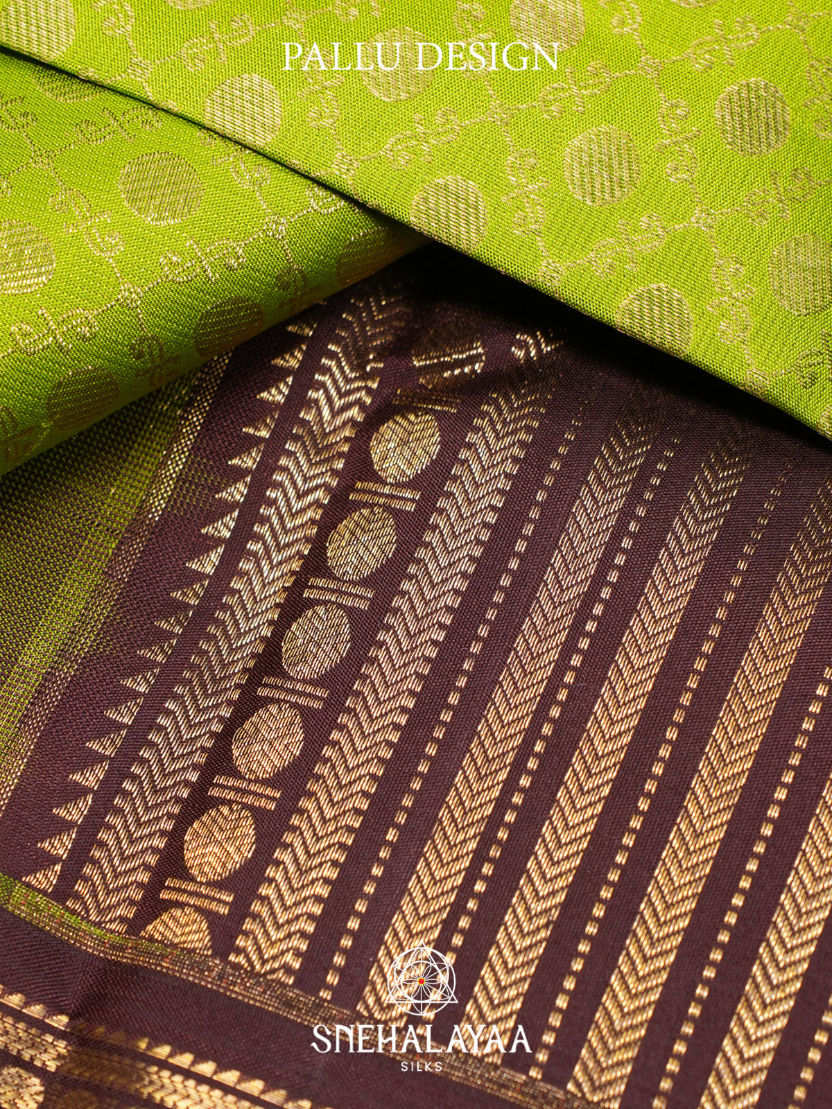 Lime Green Kanjivaram Silk Saree