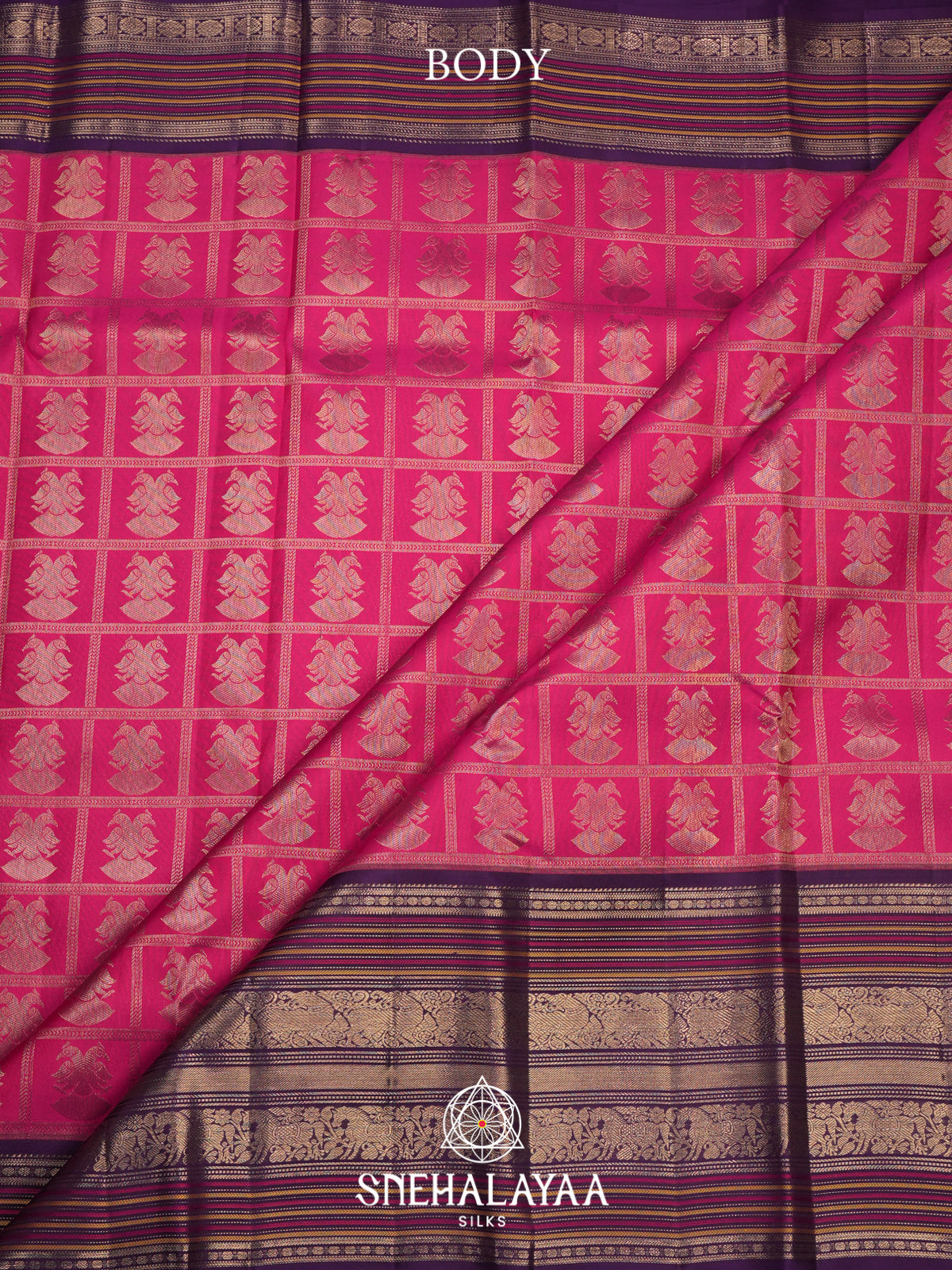 Fuchsia Pink Kanjivaram Silk Saree