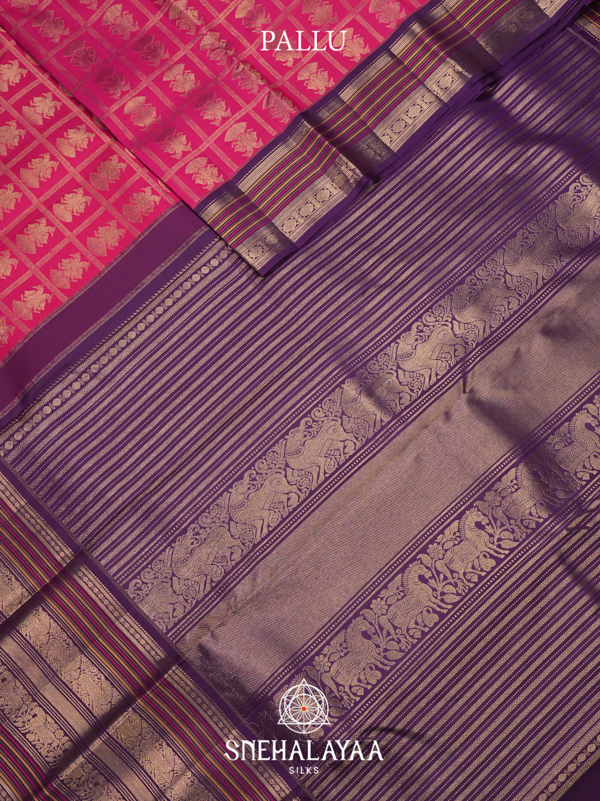 Fuchsia Pink Kanjivaram Silk Saree