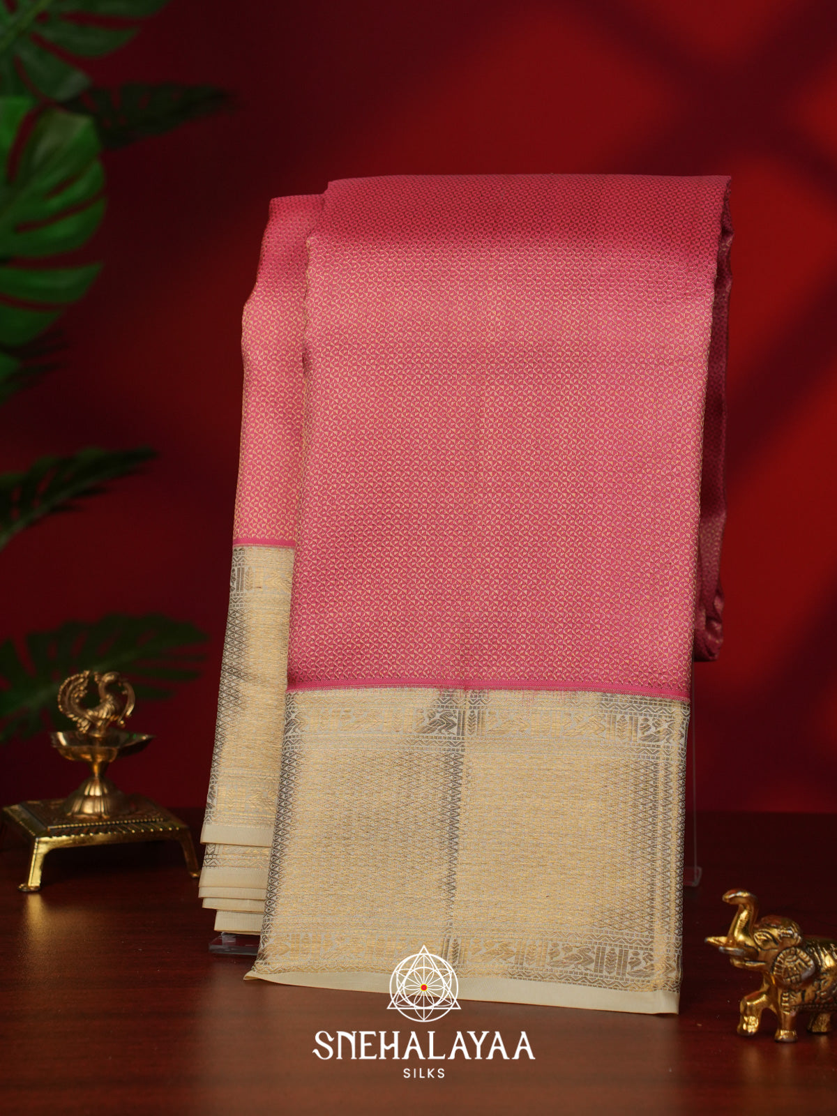 Pink Kanjivaram Silk Saree