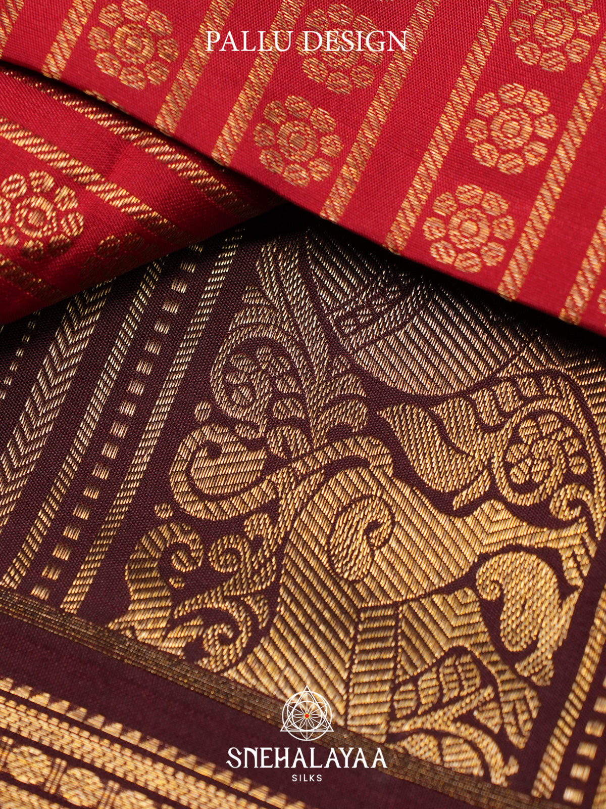 Maroon Kanjivaram Silk Saree