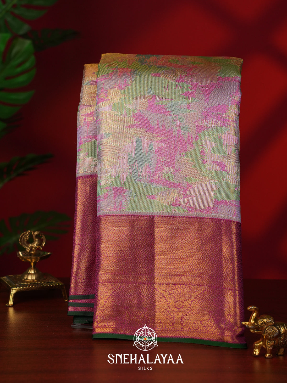 Multicolour Kanjivaram Silk Saree
