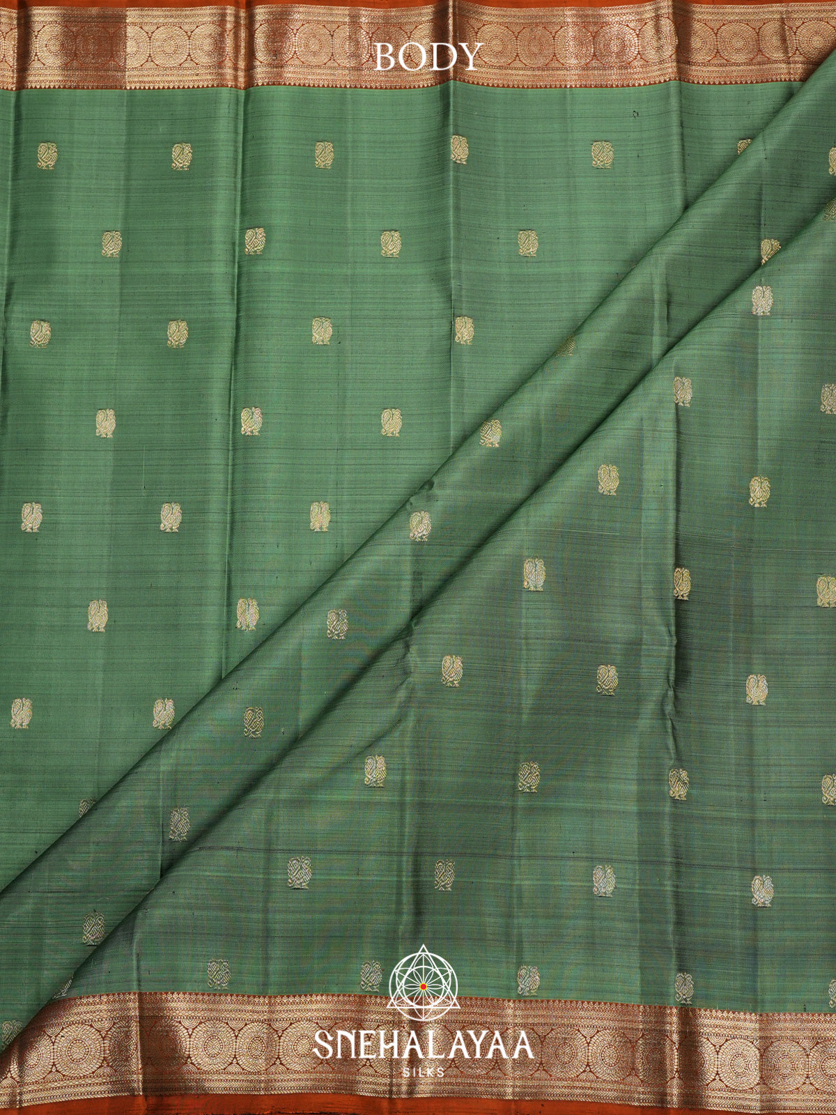 Sage Green Kanjivaram Silk Saree