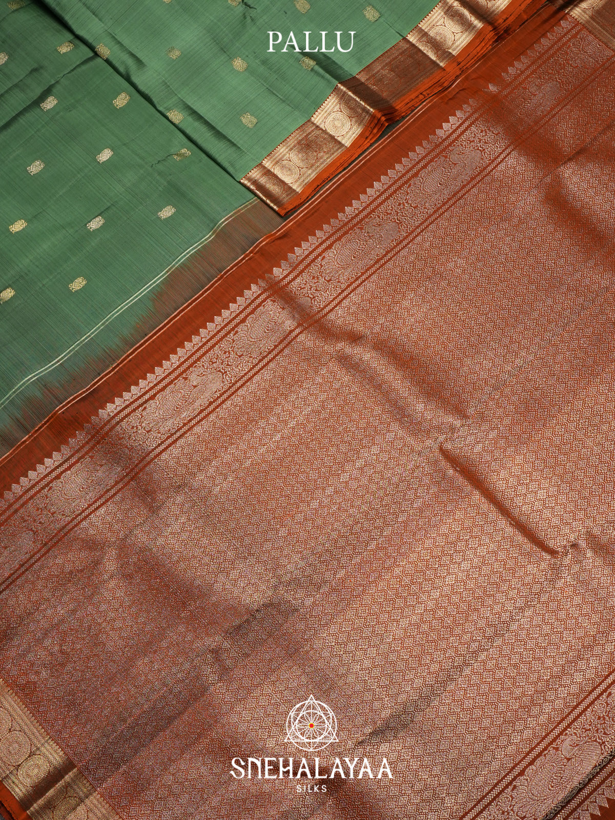Sage Green Kanjivaram Silk Saree