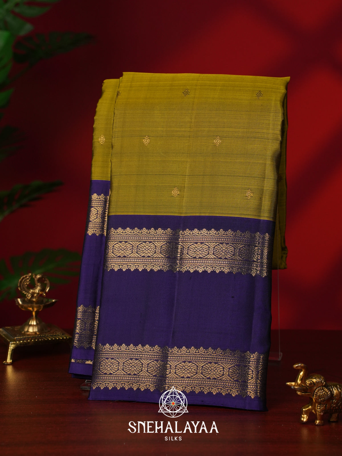 Mehandi Green Kanjivaram Silk Saree