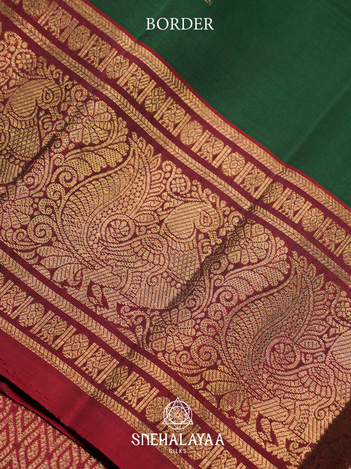 Forest Green Kanjivaram Silk Saree