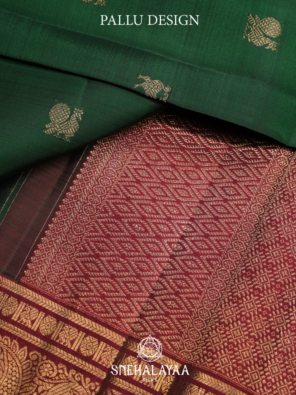 Forest Green Kanjivaram Silk Saree